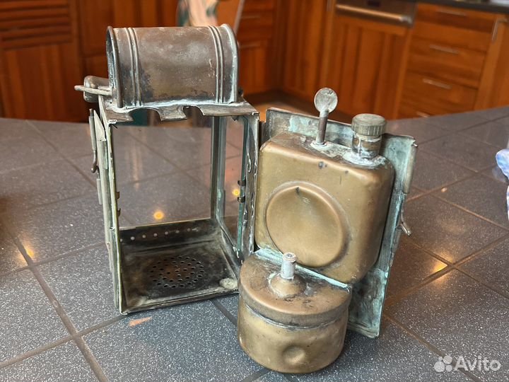 Старый немецкий карбидный фонарь