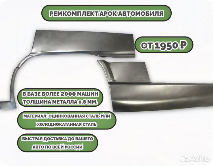 Ремонтные арки (ремкомплект) на машину