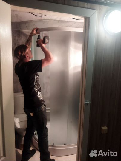 Установка душевых кабин