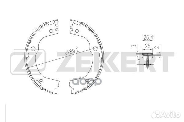 Колодки торм. бараб. задн. Kia Sorento II 10