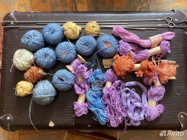 Вязальные нитки, спицы