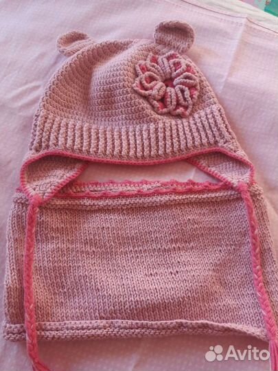 Комплект шапка, шарф