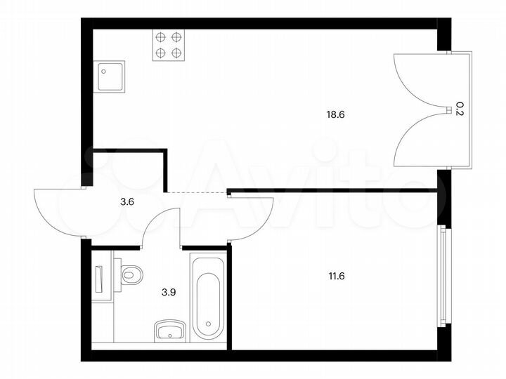 1-к. квартира, 37,9 м², 10/32 эт.
