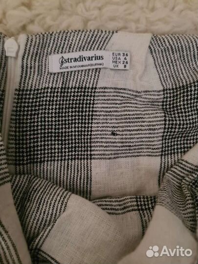 Юбка миди в клетку Stradivarius