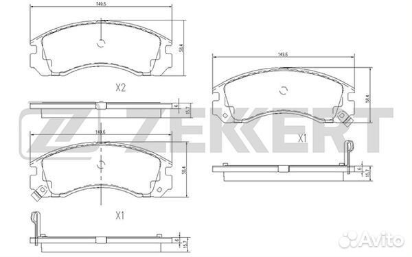 Колодки торм. диск. передн. Citroen C-Crosser 07- Peugeot 4007 07- Mitsubishi Outlander I II 04