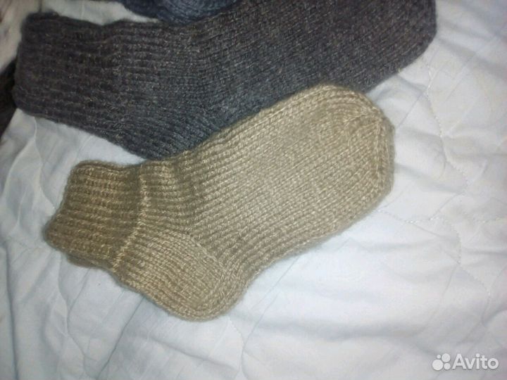 Носки новые, вязаные шерстяные