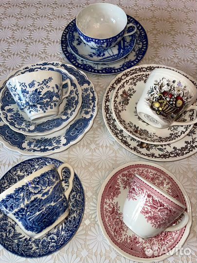 Чайные трио Англия,Германия Villeroy Boch и др