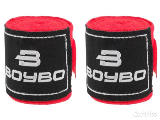 Бинты для бокса BoyBo эластичные 2,5 метра красног