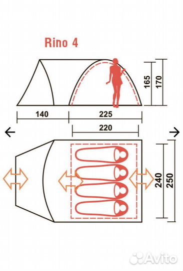 Палатка Canadian Camper rino 4