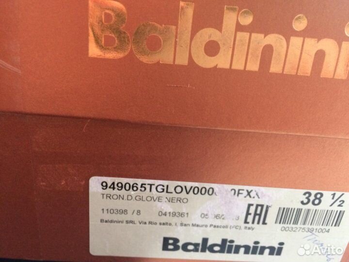 Baldinini женские новые ботильоны р.38,5 черные