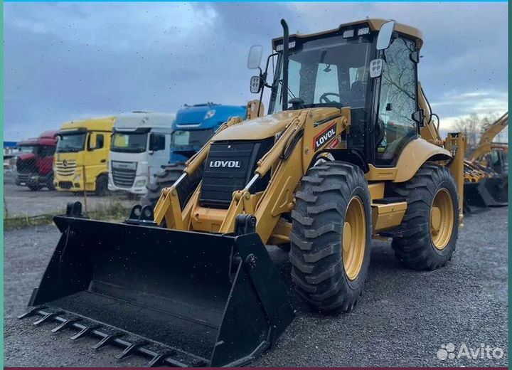 Левое стекло на экскаватор-погрузчик Lovol flb468-ii