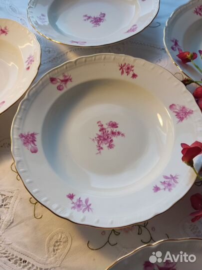 Тарелки глубокие Чехословакия фарфор раритет