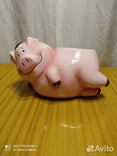 Кашпо керамическое для цветов Поросёнок