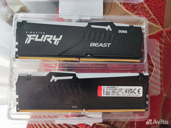 Оперативная память Kingston fury Beast Black DDR5