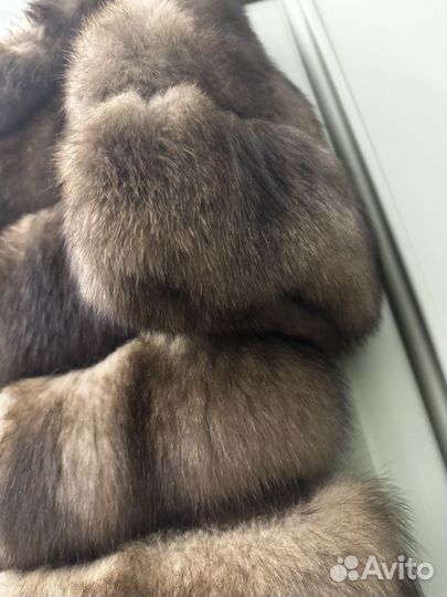 Шуба из песца под соболь