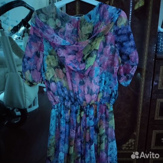 Платье шифоновое длинное,в пол