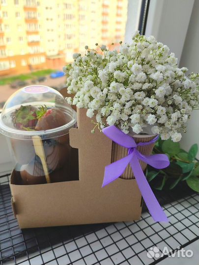 Бенто торт cake to go моти клубника в шоколаде