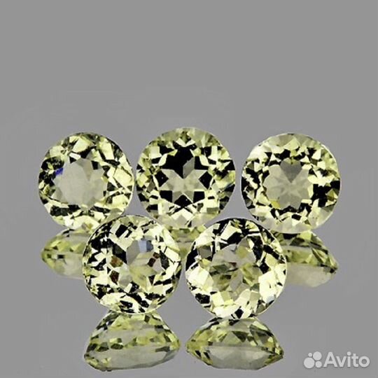 Лабрадорит натуральный 3,04Ct 6мм 5шт VVS Круг