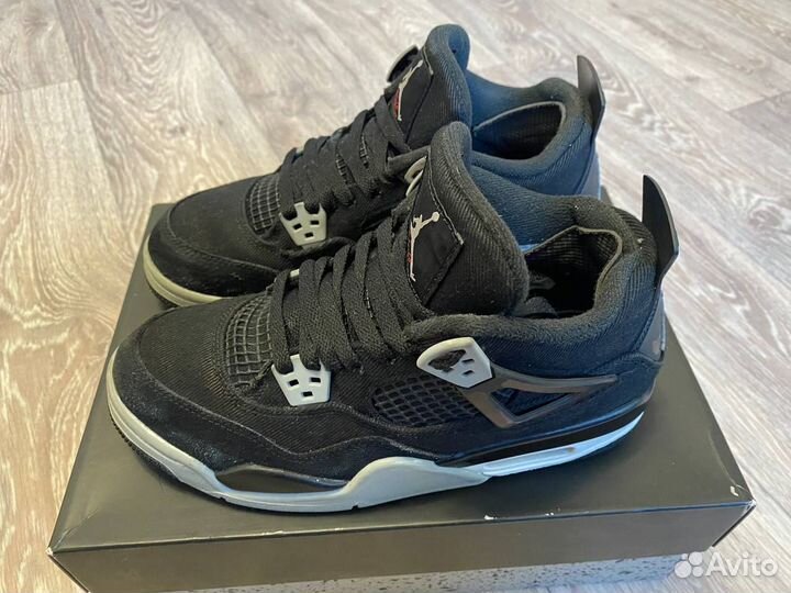 Кроссовки Nike Air Jordan 4 Black Canvas оригинал