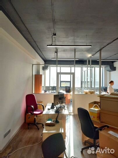 Стеклянная перегородка для зонирования