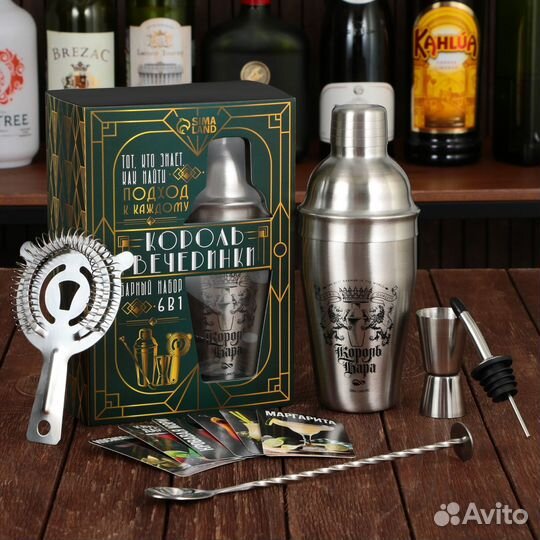 Набор барный «Король вечеринки» Гейзер, Джиггер, Л