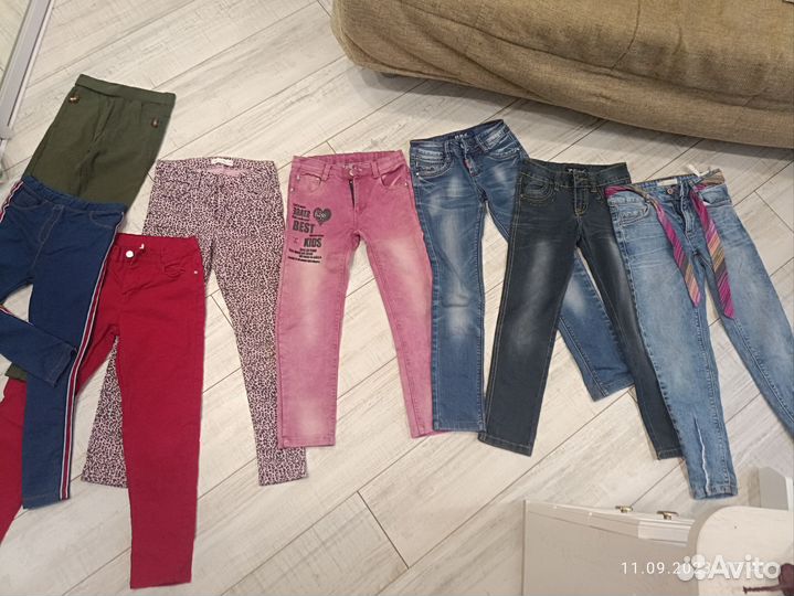 Джинсы на девочку 6-8лет