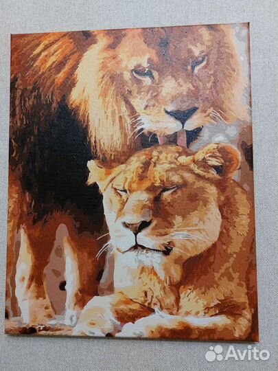 Картина львы и пара