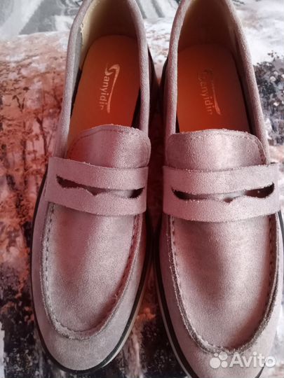 Мокасины лоферы, 40р, новые, замша