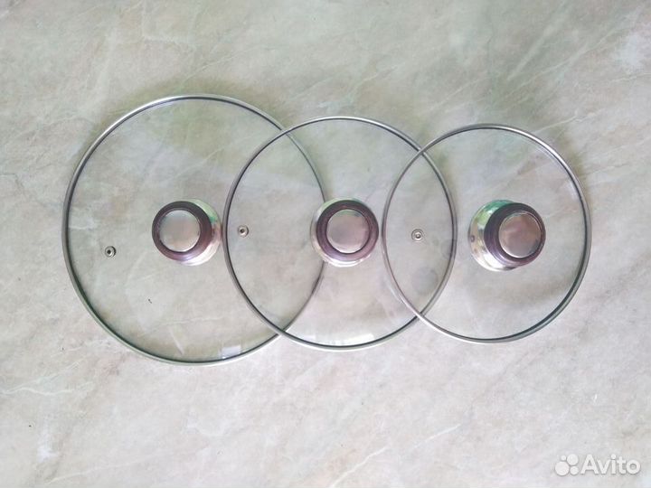 Стеклянные крышки 18, 20 и 24 см