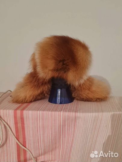 Шапка ушанка из лисы