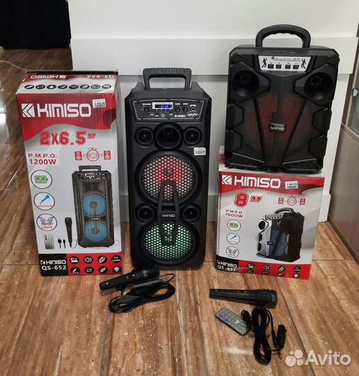 Блютуз колонка с микрофоном для караоке