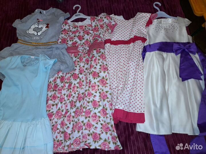 Вещи на девочку пакетом 128-140
