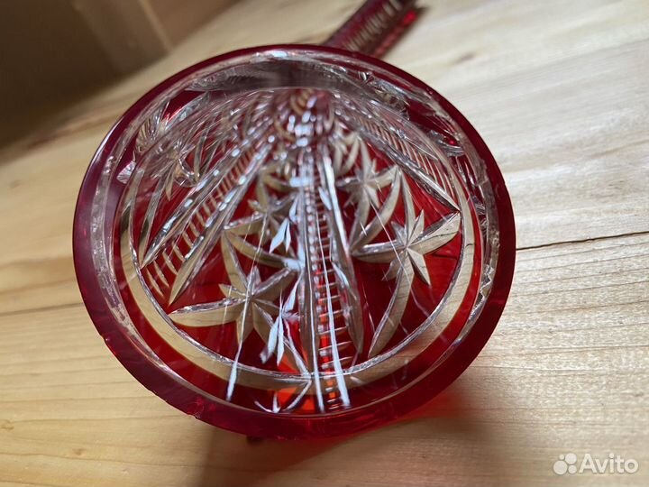Хрустальный рог красный СССР