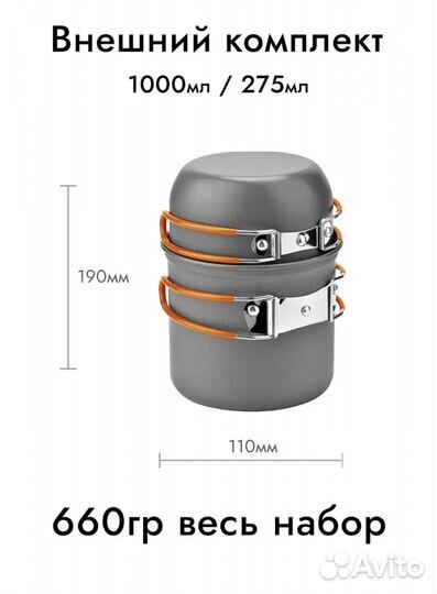 Туристический набор посуды