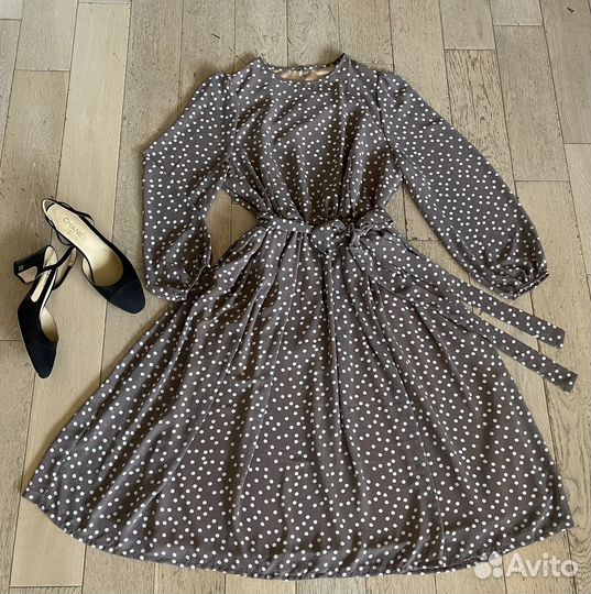 Платье в горох на подкладе Новое XS-S, M, L