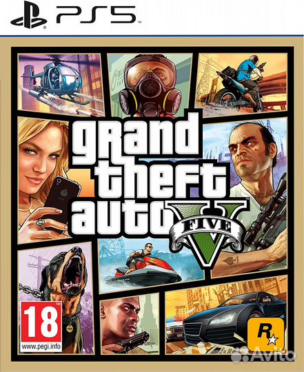 PS5 диск GTA V / Grand Theft Auto 5,новый,запечата