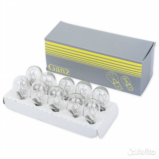 Лампа 12V W21/5W 21/5W W3x16q ganz 1 шт. BOX GIP06