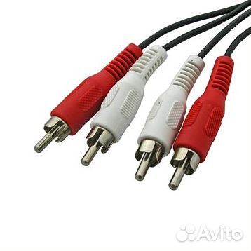 1 шт Аудио видео шнур 1.5м 2RCAm