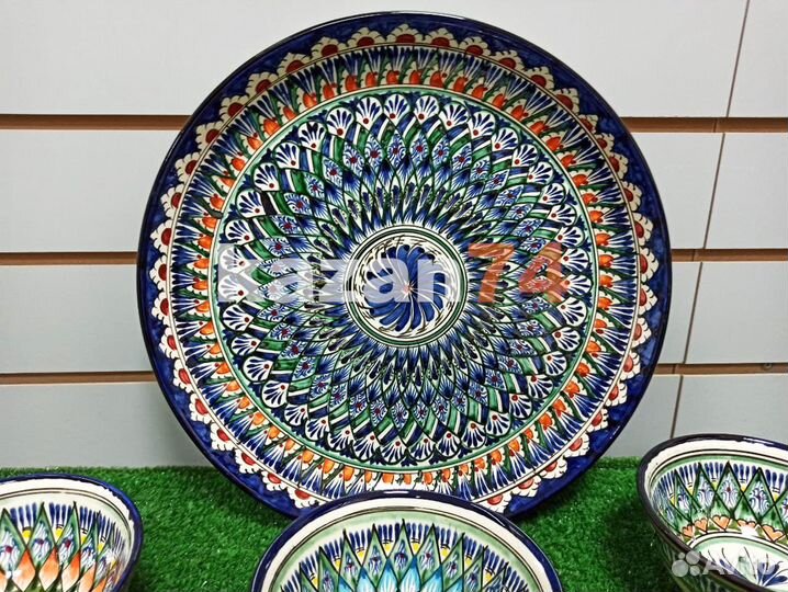 Комплект Узбекской посуды Риштанская керамика