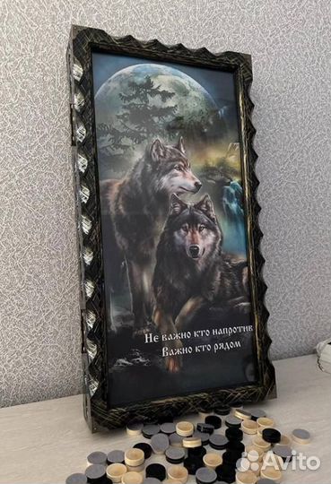 Нарды ручной работы со стеклянным покрытием