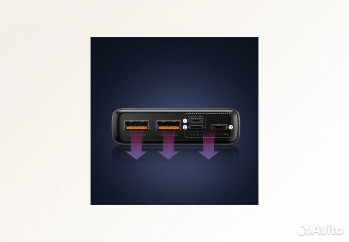 Внешний аккумулятор Baseus Adaman Metal Digital Di