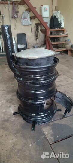 Печь под казан с трубой