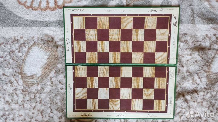 Шахматы СССР карболитовые 1969, доска фигурки