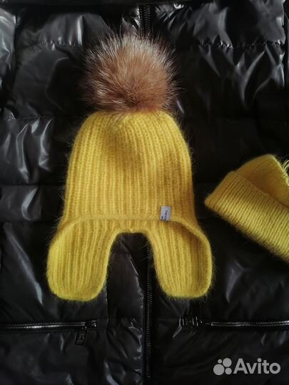 Шапочка из пуха норки