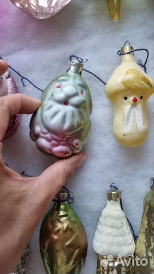 Елочные игрушки стекло СССР