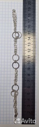 Браслет серебро СССР 925 probe