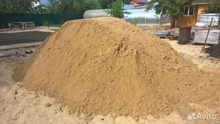 Песок(речной,карьерный) в мешках,валом,доставка