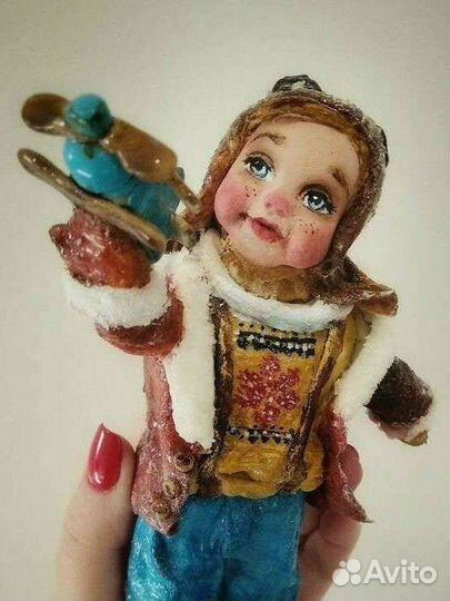 Ватная ёлочная игрушка 