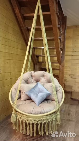 Подвесное кресло макраме