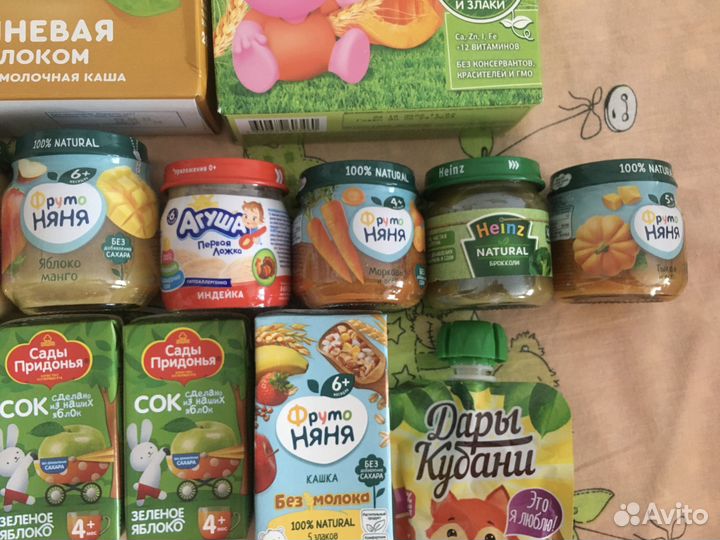 Безмолочная каша пюре сок